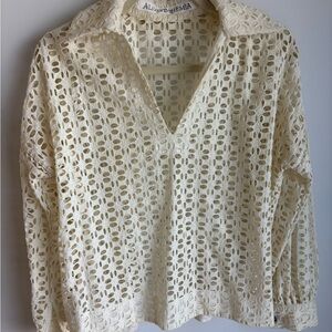 Alix Of Bohemia Cream Lace Top